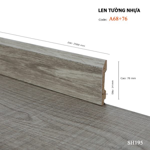 Len Chân Tường Nhựa Cao 78mm A68-76