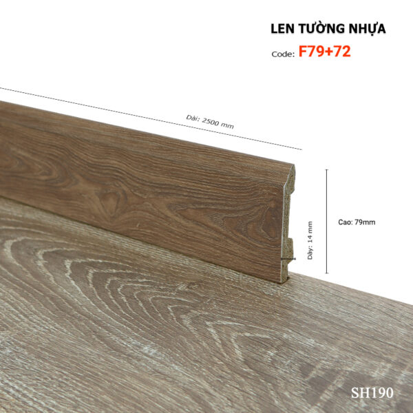Len Chân Tường Nhựa Cao 79mm F79-72