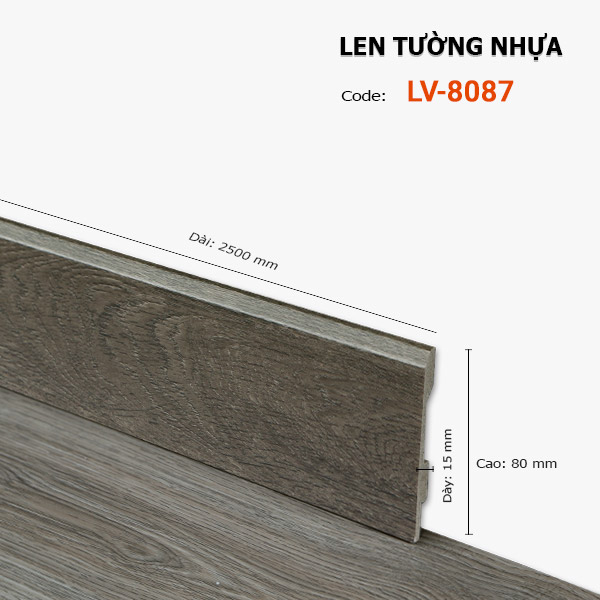 Len Chân Tường Nhựa Cao 80mm LV-8087