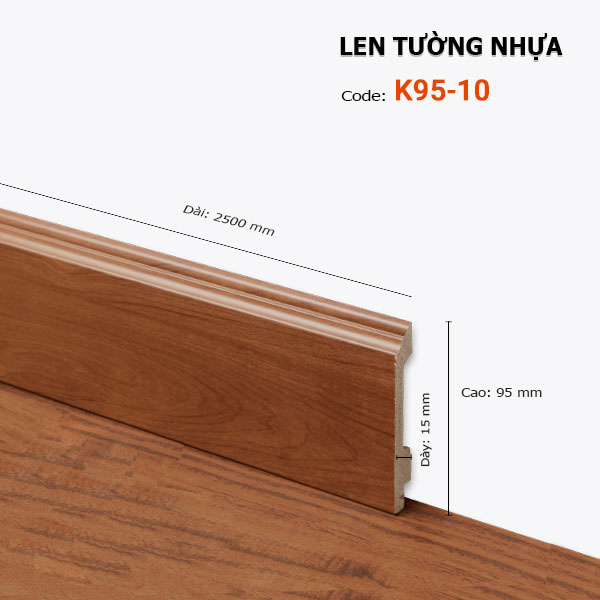 Len Chân Tường Nhựa Cao 95mm K95-10
