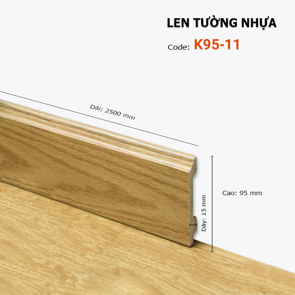 Len Chân Tường Nhựa Cao 95mm K95-11