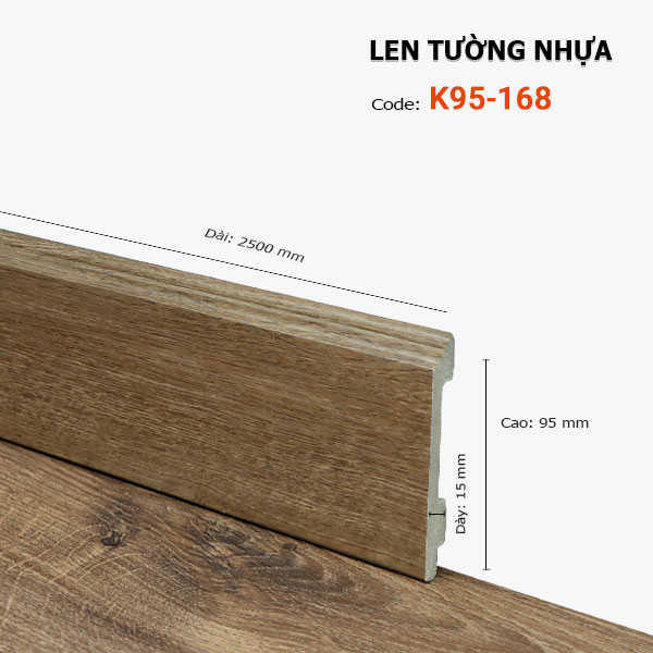 Len Chân Tường Nhựa Cao 95mm K95-168