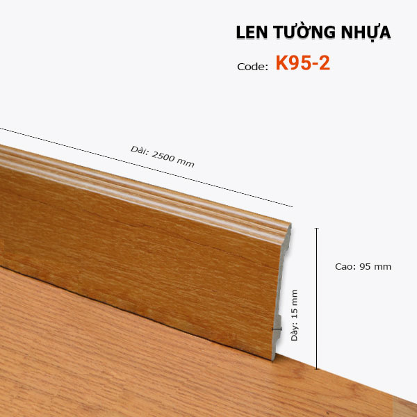 Len Chân Tường Nhựa Cao 95mm K95-2