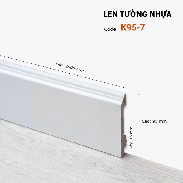 Len Chân Tường Nhựa Cao 95mm K95-7