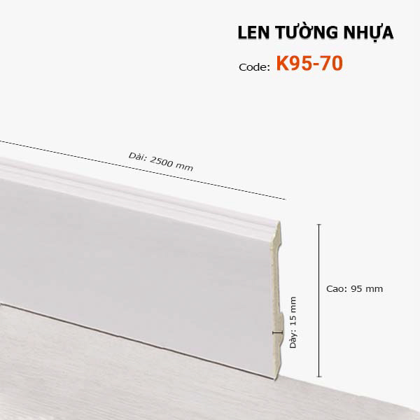 Len Chân Tường Nhựa Cao 95mm K95-70