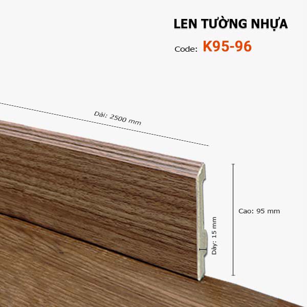 Len Chân Tường Nhựa Cao 95mm K95-96