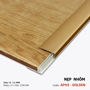 Nẹp Nhôm Kết Thúc Sàn Gỗ 8-12mm APH3 Golden