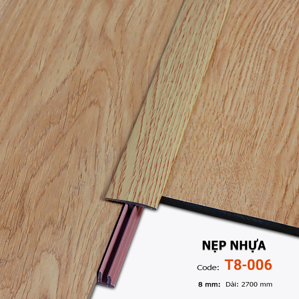 Nẹp Nhựa Nối Sàn Gỗ 8mm T8-006