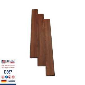 Sàn Gỗ Công Nghiệp Charm 8mm Cốt Xanh Bản Nhỏ E867