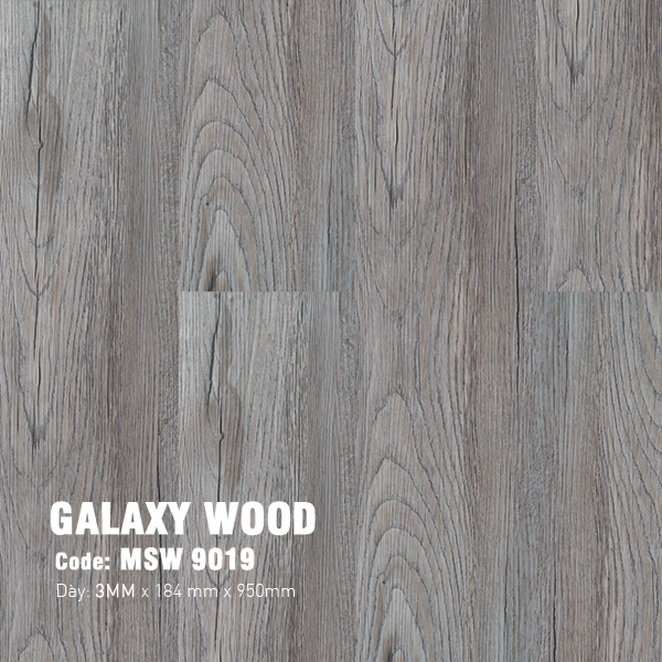 Sàn Nhựa Dán Keo Galaxy Giả Gỗ 3mm MSW 9019