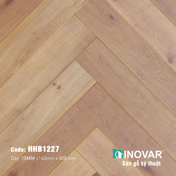 Sàn Gỗ Kỹ Thuật Engineered Xương Cá Inovar HHB1227