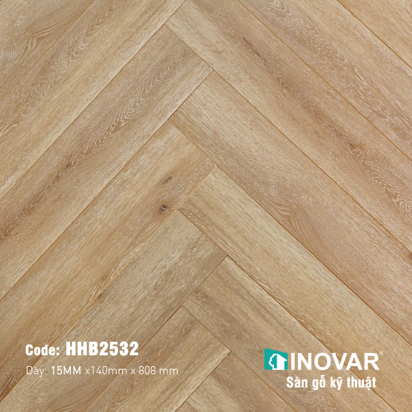 Sàn Gỗ Kỹ Thuật Engineered Xương Cá Inovar HHB2532
