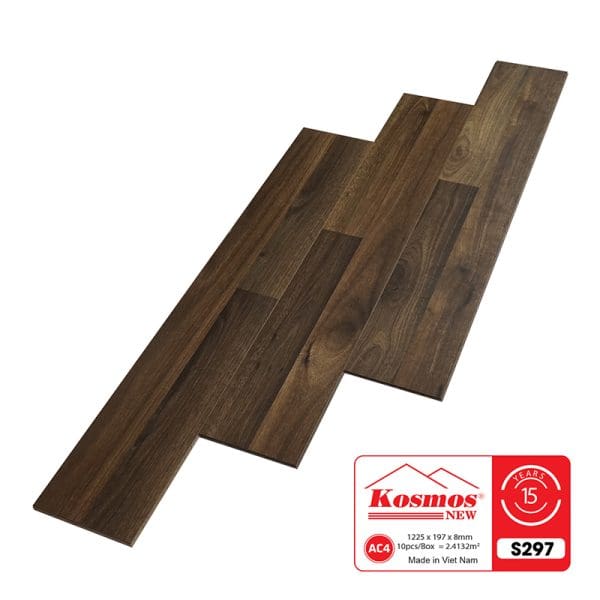 Sàn Gỗ Công Nghiệp Kosmos 8mm Bản Lớn S297