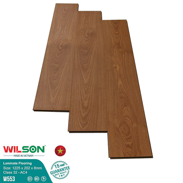 Sàn Gỗ Công Nghiệp Wilson 8mm Bản Lớn W553