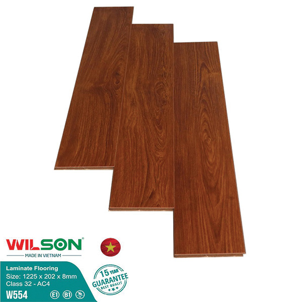 Sàn Gỗ Công Nghiệp Wilson 8mm Bản Lớn W554
