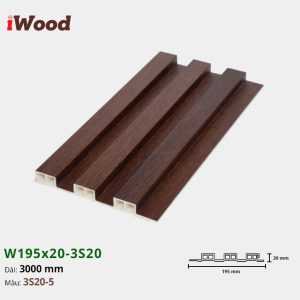 Lam Nhựa PVC 3 Sóng Cao W195x20 Iwood 3S20-5