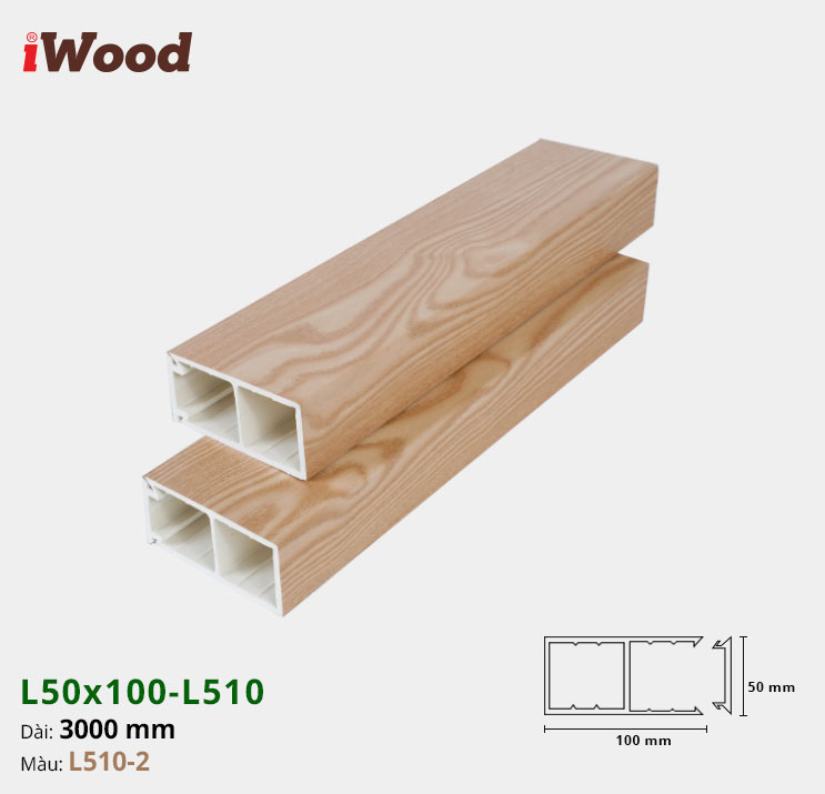 Lam Hộp Nhựa L50x100 Iwood L510-2