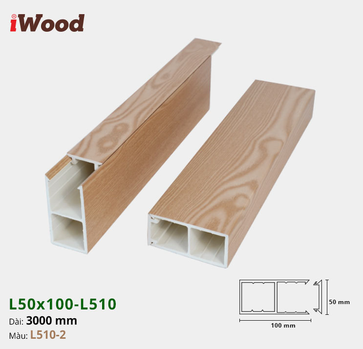 Lam Hộp Nhựa L50x100 Iwood L510-2