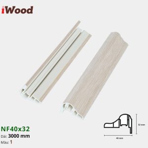 Nẹp Nhựa Cửa Iwood NF40x32-1