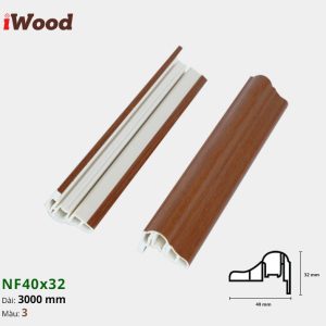 Nẹp Nhựa Cửa Iwood NF40x32-3