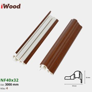 Nẹp Nhựa Cửa Iwood NF40x32-4
