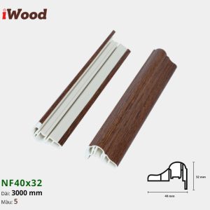 Nẹp Nhựa Cửa Iwood NF40x32-5