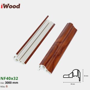 Nẹp Nhựa Cửa Iwood NF40x32-6