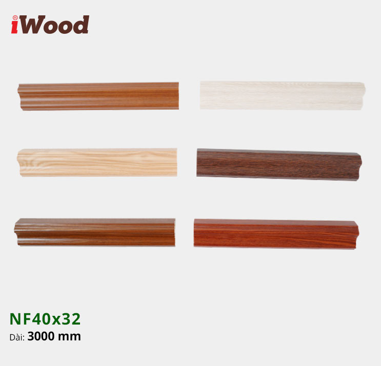 Nẹp Nhựa Cửa Iwood NF40x32
