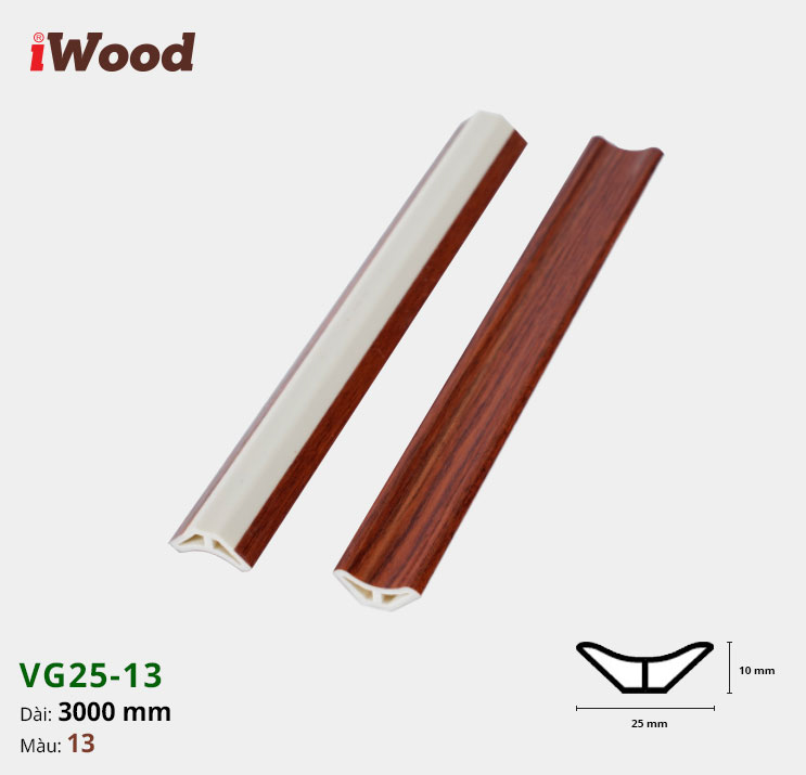 Nẹp Nhựa Góc Âm Iwood VG25-13