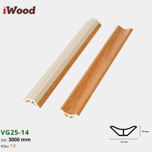 Nẹp Nhựa Góc Âm Iwood VG25-14