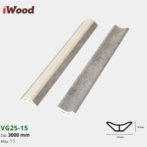 Nẹp Nhựa Góc Âm Iwood VG25-15