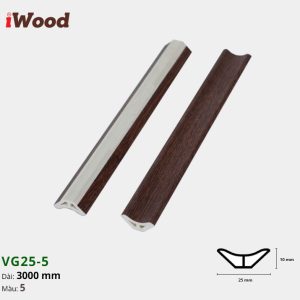 Nẹp Nhựa Góc Âm Iwood VG25-5