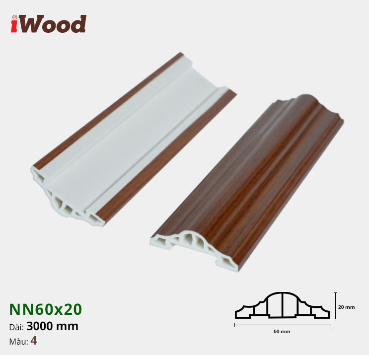 Nẹp Nhựa Nối Iwood NN60x20-4