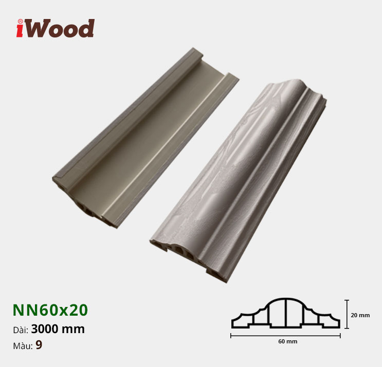 Nẹp Nhựa Nối Iwood NN60x20-9