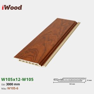 Lam Nhựa PVC W105x12 Iwood W105-6