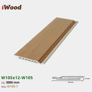 Lam Nhựa PVC W105x12 Iwood W105-7
