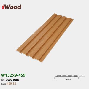 Lam Nhựa PVC 3 Sóng Thấp W152x9 Iwood 4S9-33