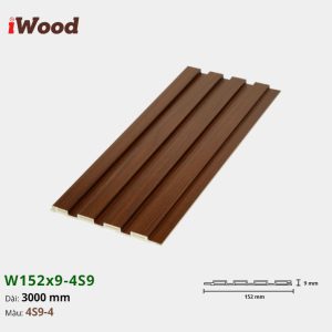 Lam Nhựa PVC 3 Sóng Thấp W152x9 Iwood 4S9-4