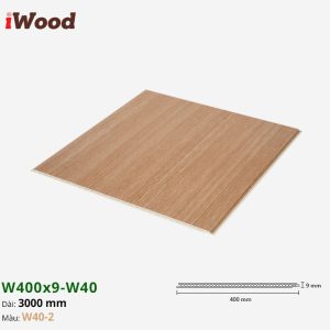 Nhựa PVC Vân Gỗ W400x9 Iwood W40-2