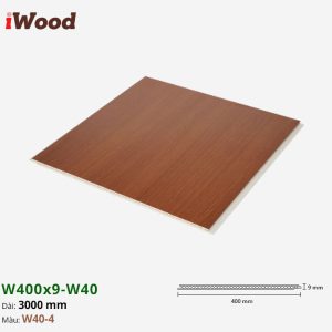 Nhựa PVC Vân Gỗ W400x9 Iwood W40-4