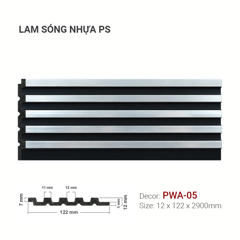 Lam Sóng Nhựa PS 122x12 PWA-05