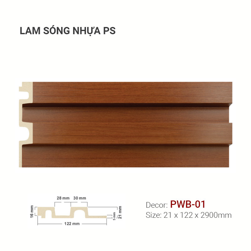 Lam Sóng Nhựa PS 122x21 PWB-01
