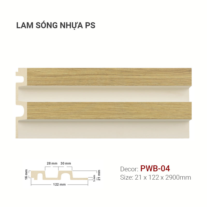 Lam Sóng Nhựa PS 122x21 PWB-04
