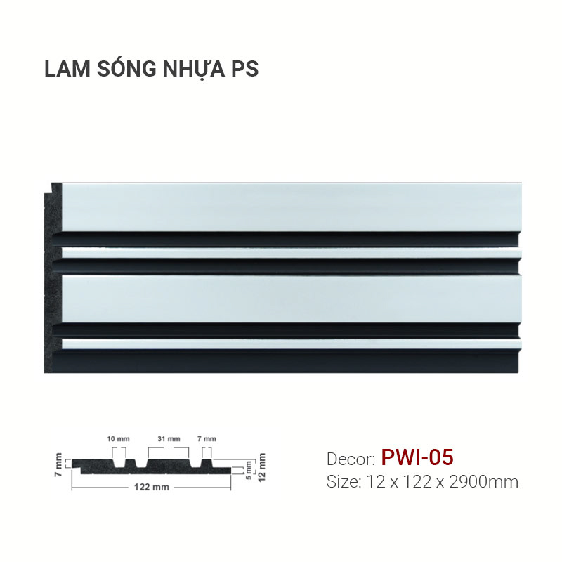 Lam Sóng Nhựa PS 122x12 PWI-05
