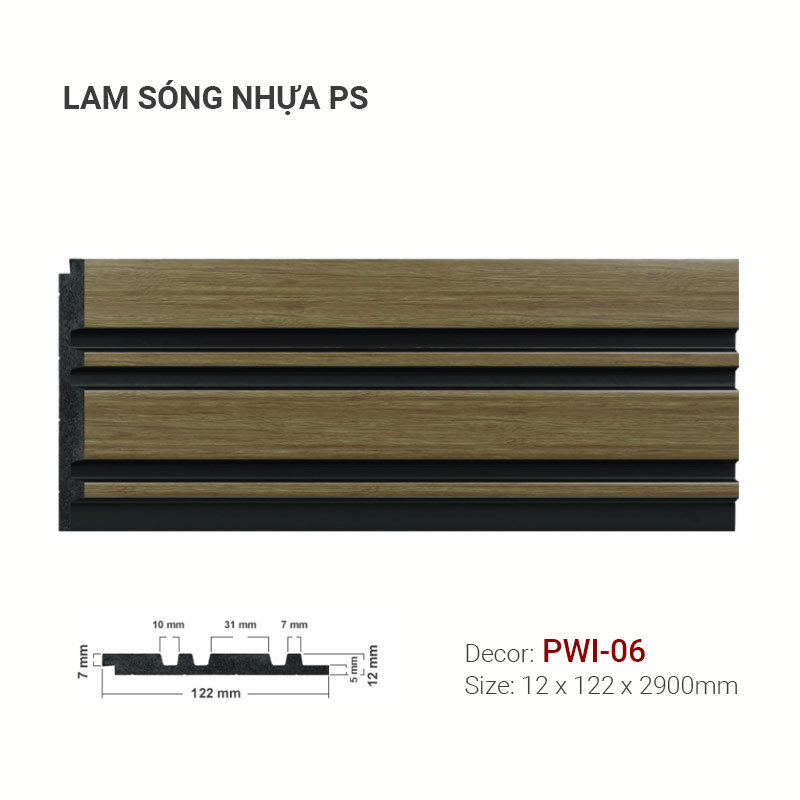 Lam Sóng Nhựa PS 122x12 PWI-06