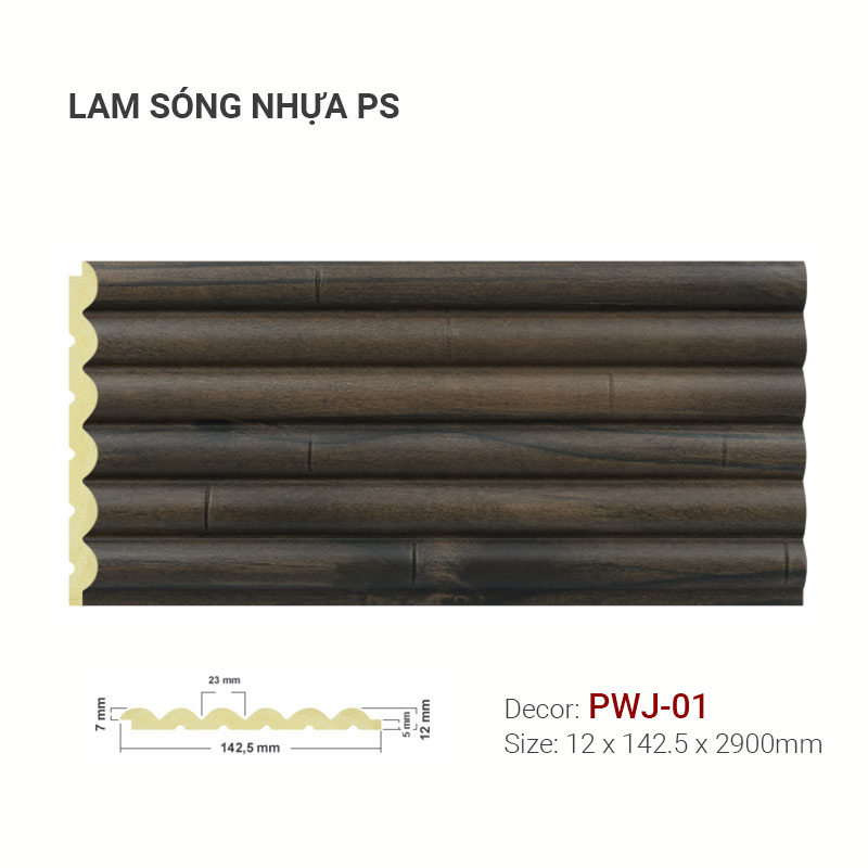 Lam Sóng Nhựa PS 142.5x12 PWJ-01