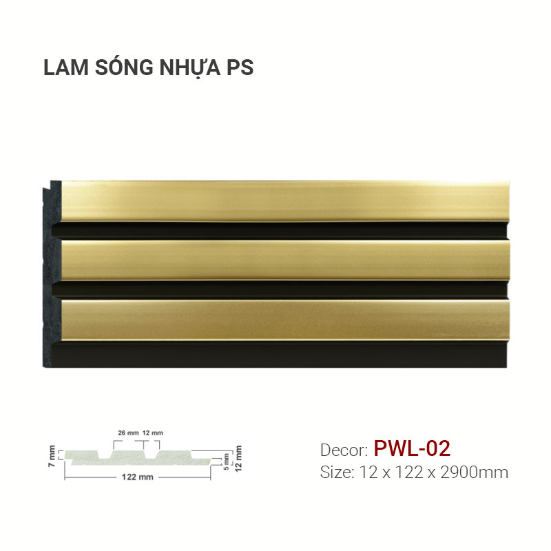 Lam Sóng Nhựa PS 122x12 PWL-02