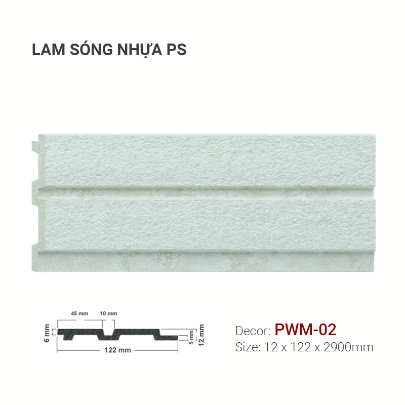 Lam Sóng Nhựa PS 122x12 PWM-02