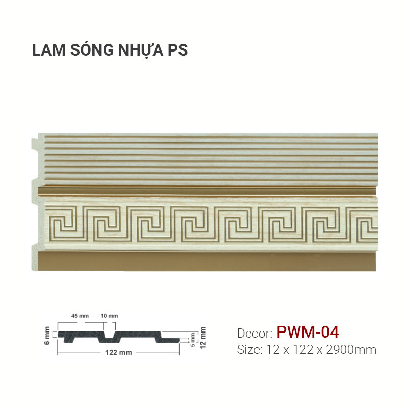 Lam Sóng Nhựa PS 122x12 PWM-04