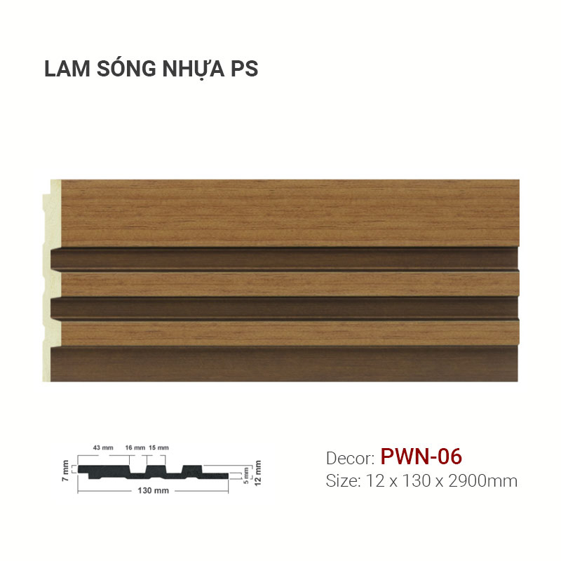 Lam Sóng Nhựa PS 130x12 PWN-06